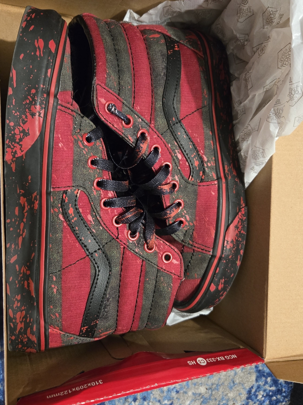 Vans x Freddy Krueger Sk8-Hi Horror Limited Release 2021 Unisex Size Women's 8.5 - Picture 3 of 8